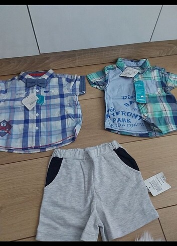 Gömlekler 3/6 ay lc waikiki şort 9 ay farklı marka