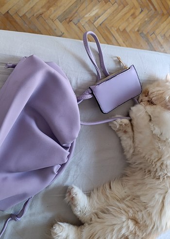 Mor Şişme Kadın Çanta - Görsel 2