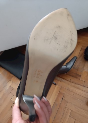 Gri Stiletto Topuklu Kadın Ayakkabı - Görsel 3