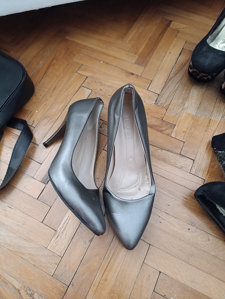 Gri Stiletto Topuklu Kadın Ayakkabı - Görsel 2