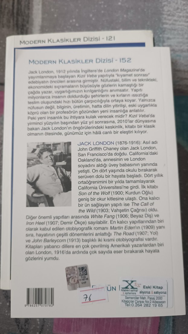 Jack London - Kızıl Veba Romanı - Görsel 2