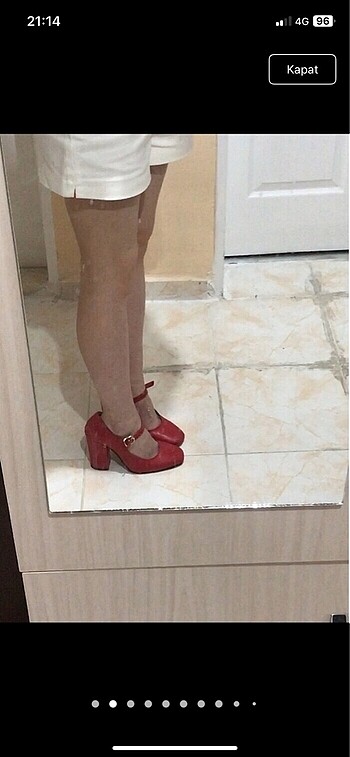 36 Beden kırmızı Renk Stiletto