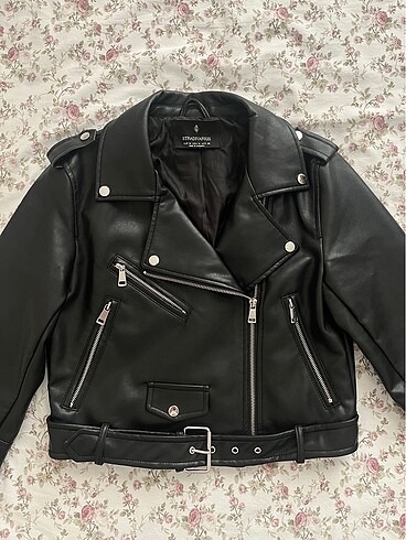 Stradivarius crop deri ceket
