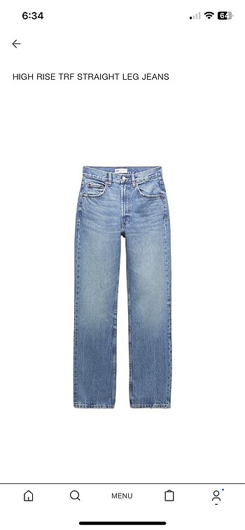 Zara yüksek bel jean