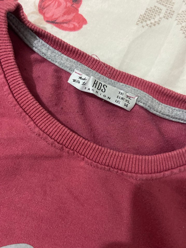 Bordo Baskılı Kadın Sweatshirt - Görsel 2
