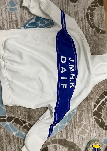 l Beden Kadın Beyaz Fermuarlı Sweatshirt