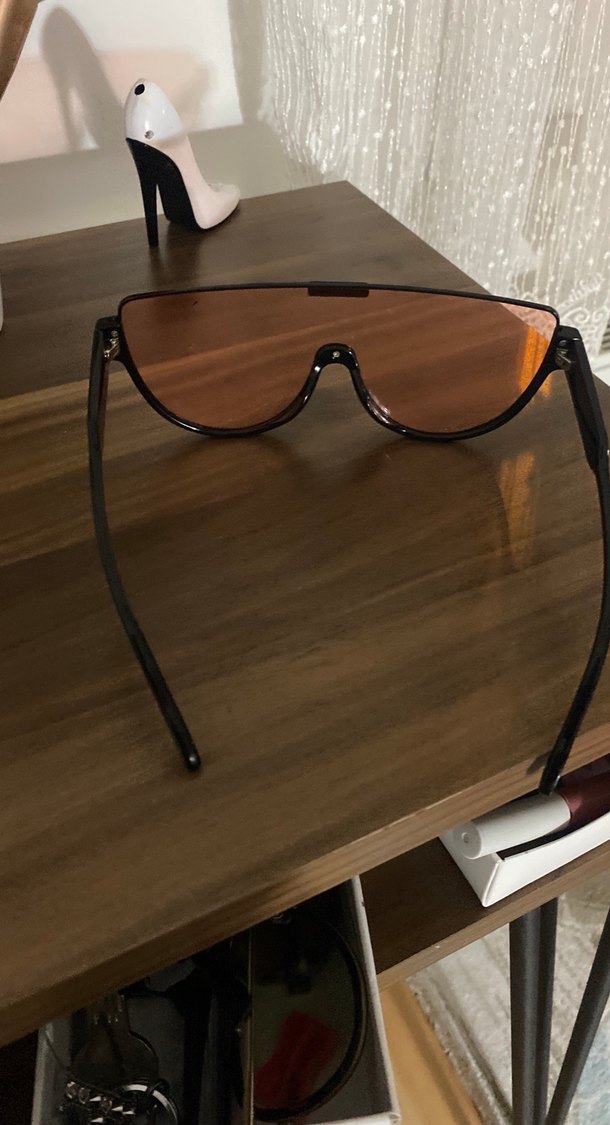 Kadın turuncu  Şeffaf Street Wear Gözlük - Görsel 2