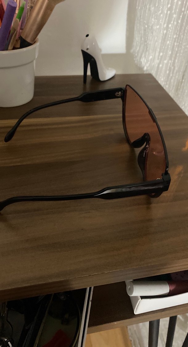 Kadın turuncu  Şeffaf Street Wear Gözlük - Görsel 3