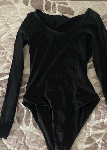 Siyah Uzun Kollu  çıtçıtlı body suit - Görsel 2