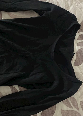 Siyah Uzun Kollu  çıtçıtlı body suit - Görsel 3