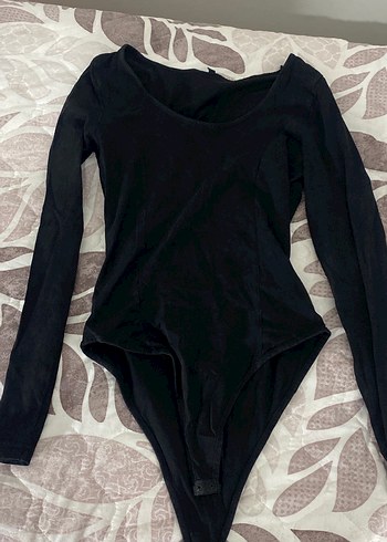 Siyah Uzun Kollu  çıtçıtlı body suit - Görsel 4