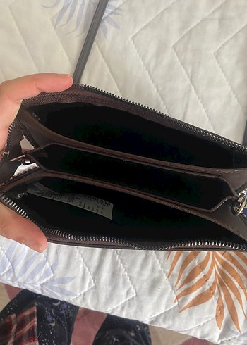 Kahverengi Deri Kadın Çanta - Görsel 4