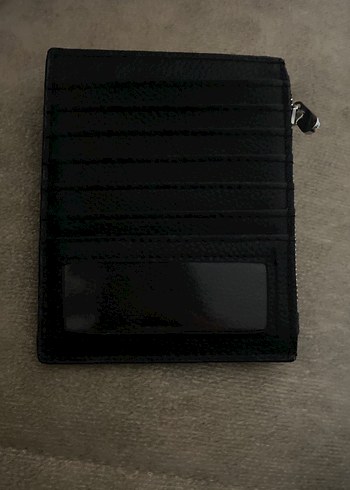 Fermuarlı Siyah Deri Kadın Cüzdanı BTG - Görsel 2