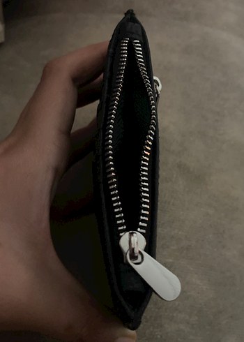 Fermuarlı Siyah Deri Kadın Cüzdanı BTG - Görsel 3