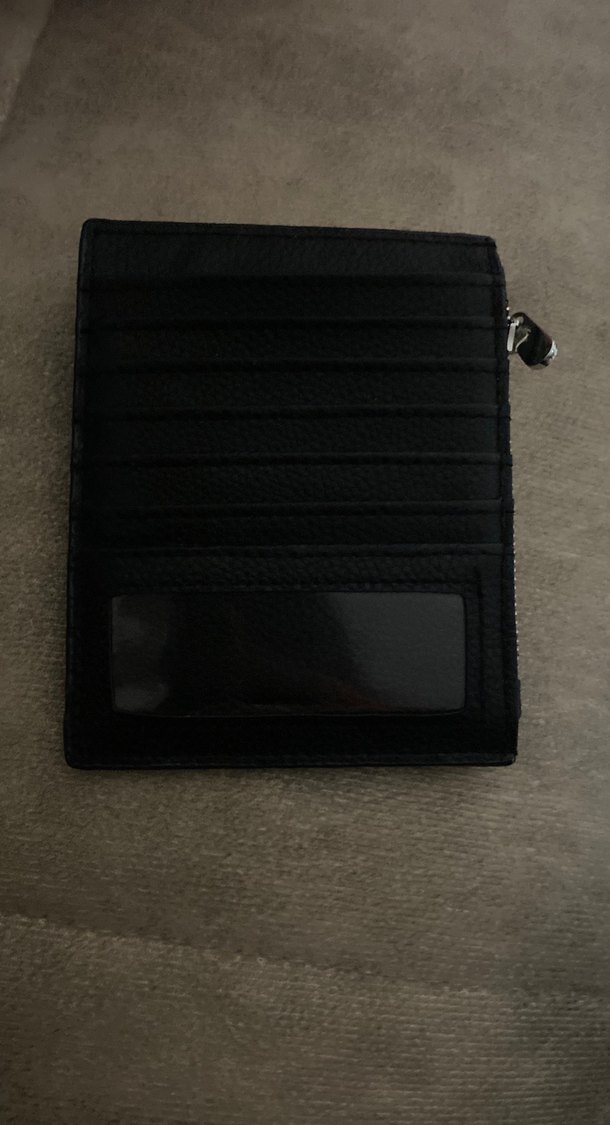 Fermuarlı Siyah Deri Kadın Cüzdanı BTG - Görsel 2