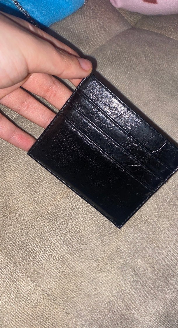 Siyah Yılan Derisi Desenli Kadın Deri Cüzdan - Görsel 3