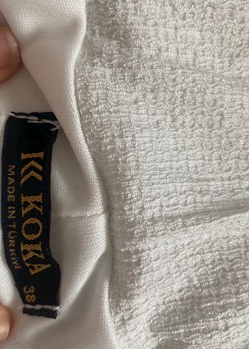 Kadın Beyaz Keten Fırfırlı Mini Etek - Görsel 4