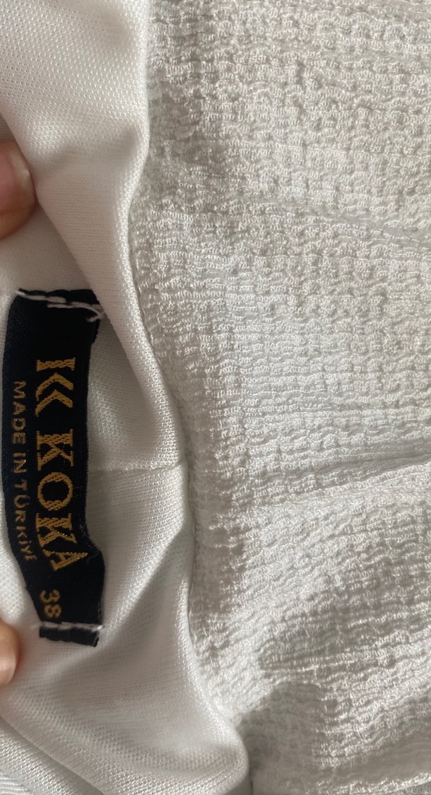 Kadın Beyaz Keten Fırfırlı Mini Etek - Görsel 4