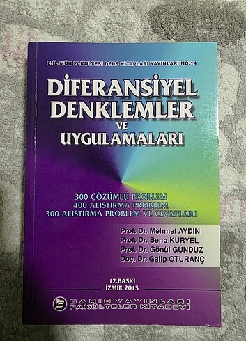 Diferansiyel denklemler konu anlatımlı kitap
