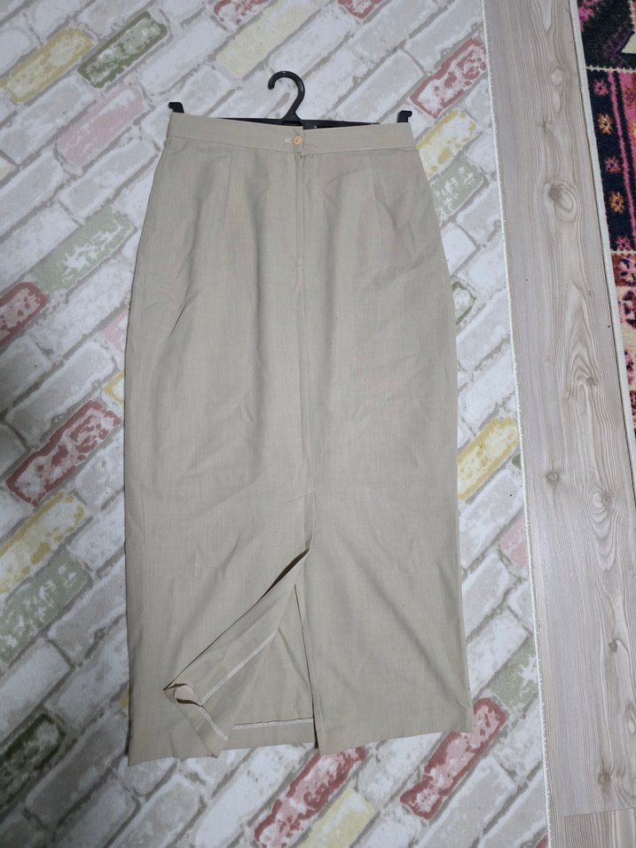 Bej Kadın Uzun Etek - Görsel 2