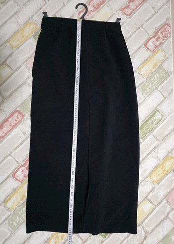 Kadın Siyah Uzun Düz Kesim Etek - Görsel 4