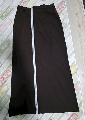 Kahverengi Uzun Kadın Etek - Görsel 3