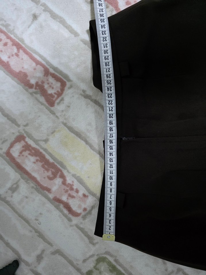 Kahverengi Uzun Kadın Etek - Görsel 4