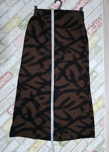 Kadın Kahverengi Uzun Desenli Etek - Görsel 4