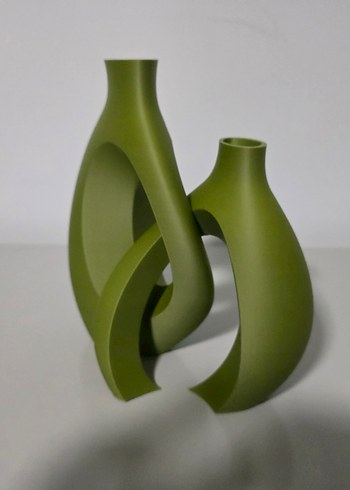 Modern Haki Dekoratif Vazo Seti - Görsel 4