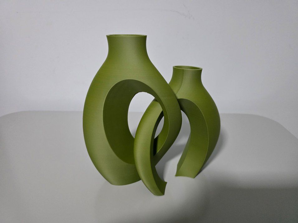 Modern Haki Dekoratif Vazo Seti - Görsel 2