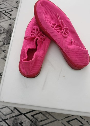 Pembe Triko Kadın Spor Ayakkabı - Görsel 3