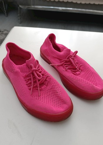 Pembe Triko Kadın Spor Ayakkabı - Görsel 2