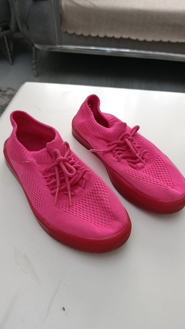 Pembe Triko Kadın Spor Ayakkabı - Görsel 2