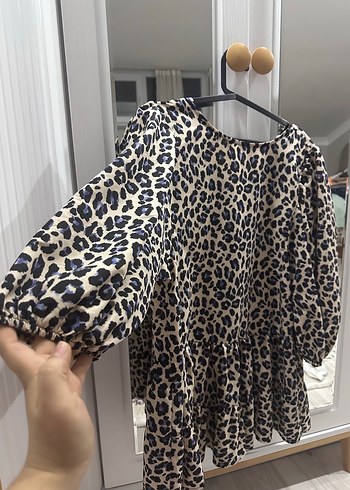 Kahverengi Leopar Desenli Bluz - Görsel 4