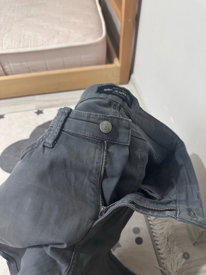 Gri Erkek Denim Pantolon - Görsel 5