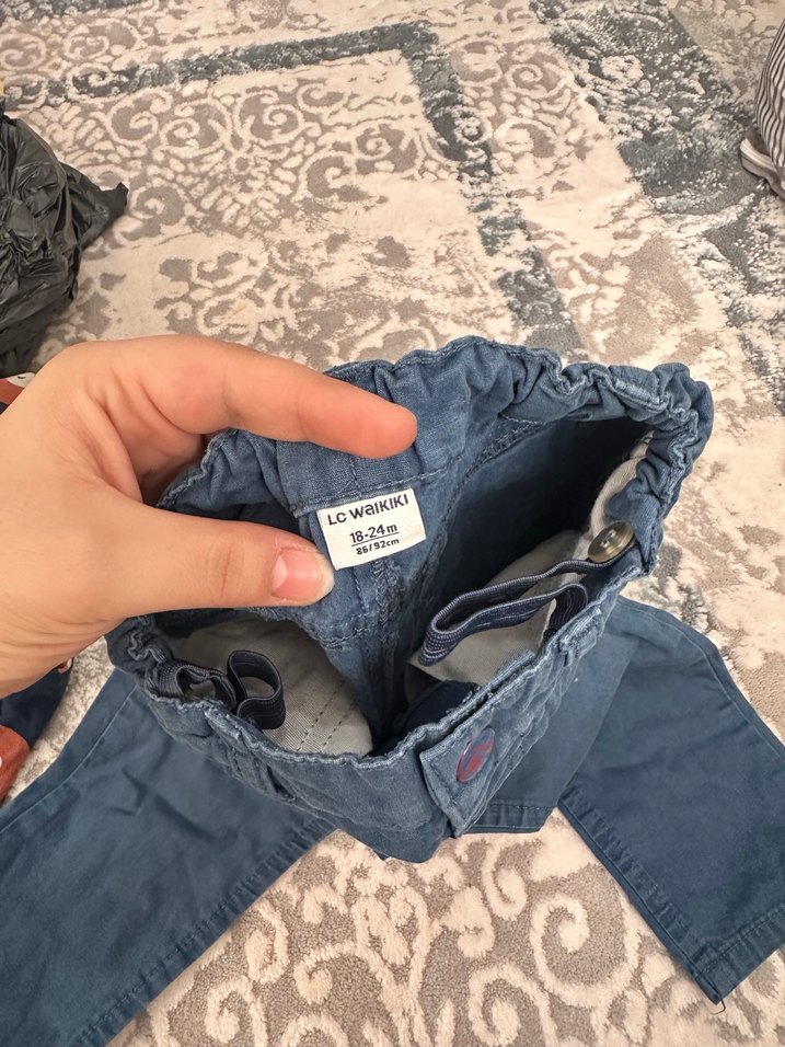 Erkek Çocuk Mavi Denim Rahat Kesim Pantolon - Görsel 2