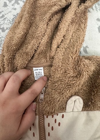 Kapüşonlu Kahverengi Erkek Çocuk Ceket - Görsel 2