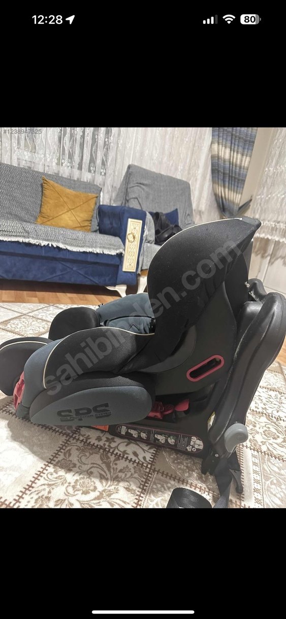 Gri Siyah Çocuk Araç  Koltuğu Oto Koltuk - Görsel 5