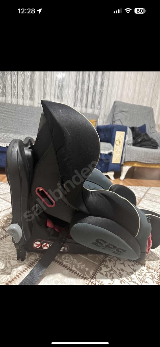 Gri Siyah Çocuk Araç  Koltuğu Oto Koltuk - Görsel 3