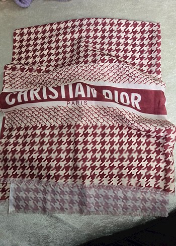 Bordo Kadın Şal - Christian Dior - Görsel 2
