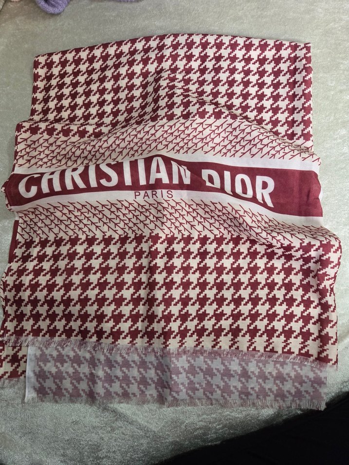Bordo Kadın Şal - Christian Dior - Görsel 2