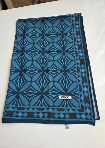 Diğer Drapeli Mavi Kadın Şal - Cocoscarfs