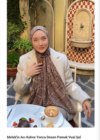 Drapeli Koyu Kahverengi Kadın Şal Cocoscarfs