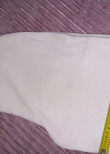 Beyaz Pamuklu Rahat Kesim Kadın Pantolon - Görsel 6