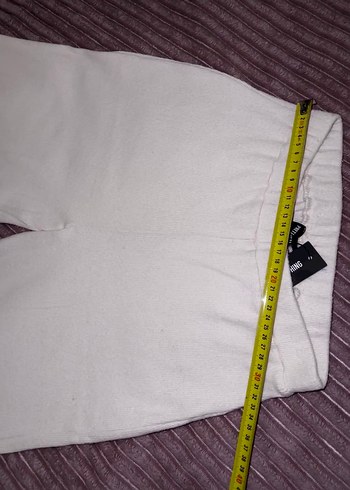 Beyaz Pamuklu Rahat Kesim Kadın Pantolon - Görsel 8