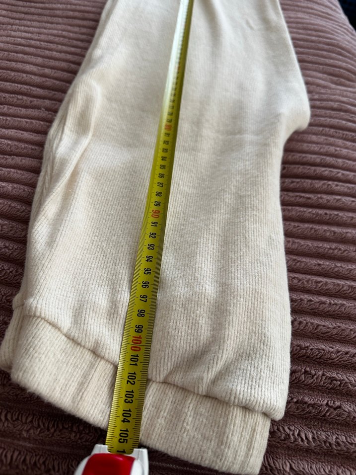 Beyaz Pamuklu Rahat Kesim Kadın Pantolon - Görsel 3