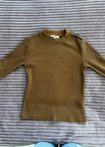 Kahverengi Balıkçı Yaka Triko Kazak - Görsel 2