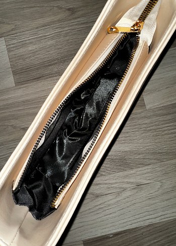 Bej Deri Zincir Detaylı Kadın Çanta - Görsel 6