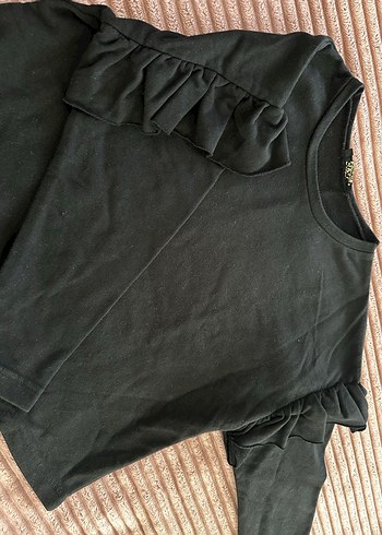 QUZU Kadın Siyah Uzun Kollu Bluz - Görsel 3