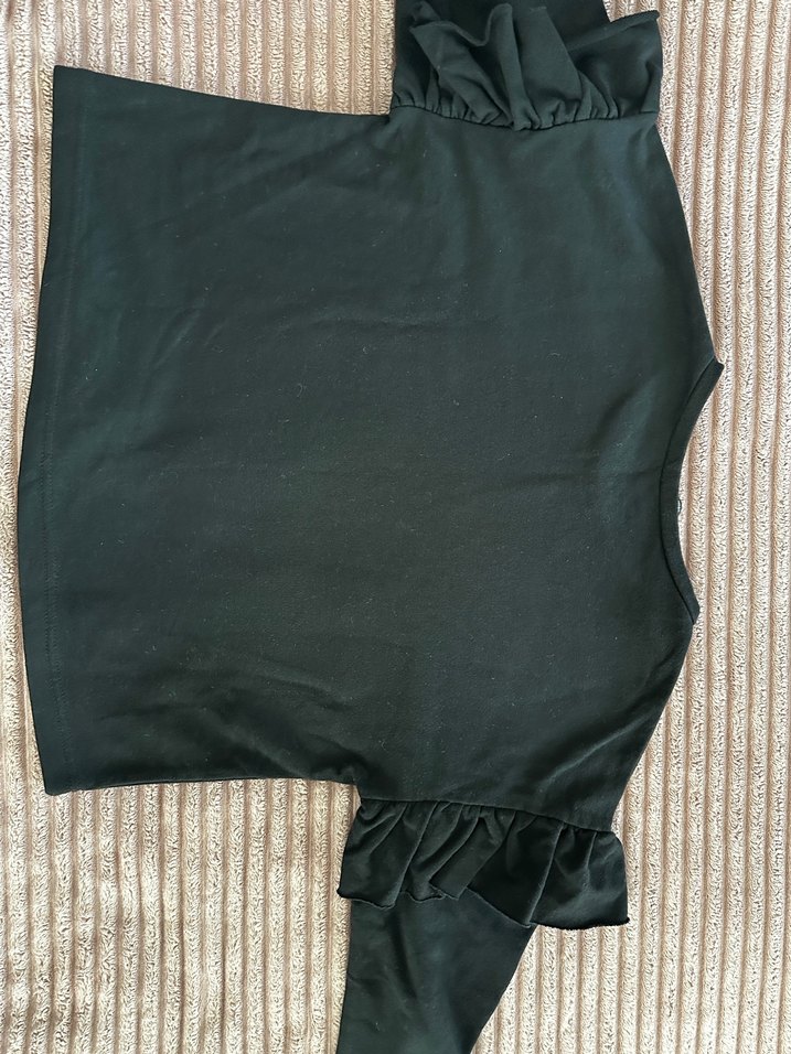 QUZU Kadın Siyah Uzun Kollu Bluz - Görsel 4